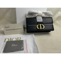 Dior Small 30 Montaigne East-West Bag Calfskin Black