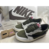 Travis Scott Jordan 1 Olive Sneakers