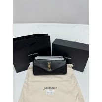 Saint Laurent - Medium Calypso Noir Grained Leather Chain Bag