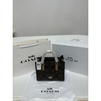 Coach Maggie Small Tote Bag In Blocked Signature Canvas