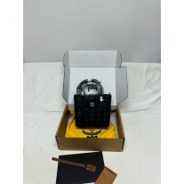 MCM M-Veritas Coated-Canvas Mini Bag Black