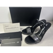 Alexander Wang Studded PVC Black Nova Sling-back Sandals