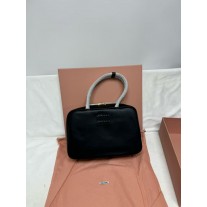 Miu Miu Leather Top-Handle Bag Black