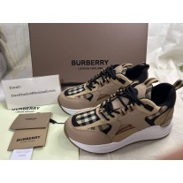 Burberry Men's Leather and Suede Check Fashion Sneakers