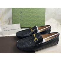 Gucci Bamboo Horsebit GG Vintage Moccasins 