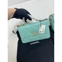 Chanel Medium 19 Flap Bag - Blue Shoulder Bags