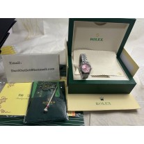 Rolex DateJust Pink Dial Replica Women's Watch Roman