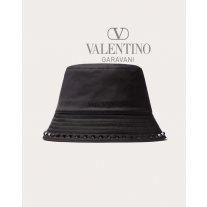 cheap fake valentino canada store Black Untitled Bucket Hat for Man in Black