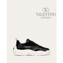 Real quality fake valentino canada Gumboy Calfskin Sneaker for Man in Black