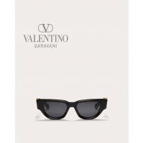 Cheap valentino canada stores Ii - Cat Eye Acetate Vlogo Frame for Woman in Black/dark Grey