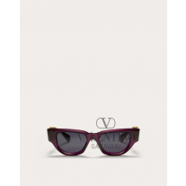 Discount valentino canada locations Ii - Cat Eye Acetate Vlogo Frame for Woman in Purple/dark Grey