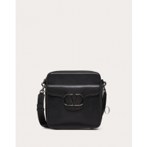 Knock off valentino canada store Locò Crossbody Calfskin Bag for Man in Black