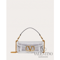 imitation valentino canada stores Locò Shoulder Bag Made In Polymeric Material for Woman in Transparent/optical White