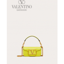 AAA quality fake valentino canada sale Locò Small Shoulder Bag In Calfskin for Woman in Yellow