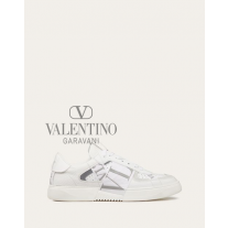 AAA quality fake valentino canada sale Low-top Calfskin Vl7n Sneaker With Bands for Man in White/ice