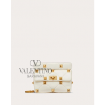 cheap fake valentino canada store Medium Roman Stud The Shoulder Bag In Nappa With Chain for Woman in Ivory