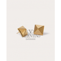 Fake Valentino toronto Metal Rockstud Earrings for Woman in Gold