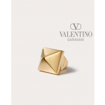 high quality fake valentino canada sale Metal Rockstud Ring for Woman in Gold
