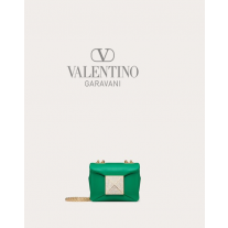 high quality fake valentino canada sale Micro One Stud Nappa And Crystal Stud Handbag for Woman in Green