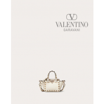 cheap fake valentino canada store Micro Rockstud Calfskin Bag for Woman in Light Ivory