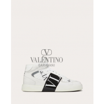 reps valentino canada locations Mid-top Calfskin Vl7n Sneaker With Bands for Man in White/ Black