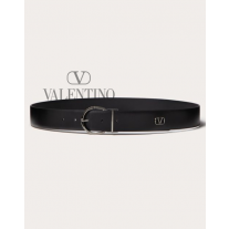 Shop fake valentino yorkdale toronto Mini Vlogo Signature Calfskin Belt 33mm / 1.3 In. for Man in Black
