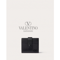 Buy fake valentino canada outlet Mini Vlogo Signature Calfskin Cardholder for Man in Black