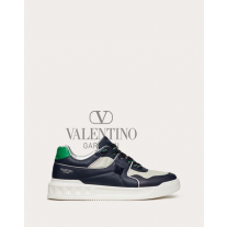 reps valentino canada locations One Stud Nappa Leather Low-top Sneaker for Man in Marine/white