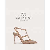 Knockoff valentino Ottawa Patent Rockstud Caged Pump 100mm for Woman in Poudre