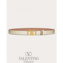 copy valentino canada yorkdale Reversible Vlogo Signature Belt In Glossy Calfskin 20 Mm for Woman in Light Ivory
