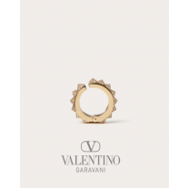 Knockoff valentino Ottawa Rockstud Metal And Swarovski® Crystal Single Earcuff for Woman in Gold