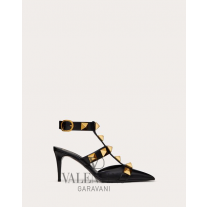 high quality fake valentino canada sale Roman Stud Calfskin Pump 80 Mm for Woman in Black