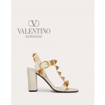 Cheap valentino canada stores Roman Stud Calfskin Sandal 90 Mm for Woman in Light Ivory