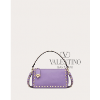 fakes valentino Ottawa Small Rockstud Grainy Calfskin Crossbody Bag for Woman in Wisteria