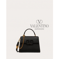 Shop replica valentino canada yorkdale Small Vsling Grainy Calfskin Handbag for Woman in Black