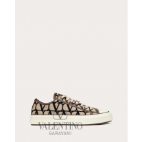 Discount valentino canada locations Toile Iconographe Totaloop Low-top Sneaker for Man in Beige/black