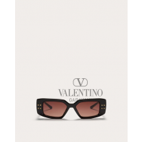 Cheap valentino canada stores V - Rectangular Acetate Frame for Woman in Black/gradient Pink
