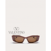 Replica valentino yorkdale toronto V -rectangular Acetate for Woman in Brown/dark Brown