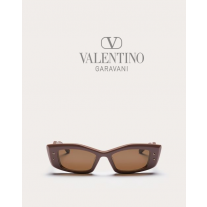 replicas valentino canada V -rectangular Acetate for Woman in Dark Brown/dark Brown