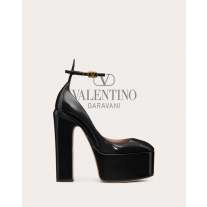 fakes valentino Ottawa Garavani Tan-go Platform Pump In Patent Leather 155 Mm for Woman in Black