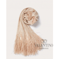Buy replica Valentino toronto Stole With Micro Sequins And Feathers for Woman in Poudre