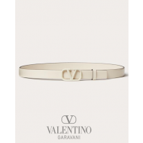 Shop fake valentino yorkdale toronto Vlogo Signature Belt In Shiny Calfskin 20mm for Woman in Light Ivory
