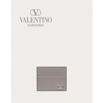 AAA quality fake valentino canada sale Vlogo Signature Cardholder for Man in Pearl Gray