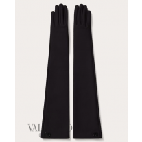 copy valentino canada yorkdale Vlogo Signature Jersey Gloves for Woman in Black