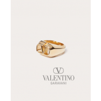 reps valentino canada locations Vlogo Signature Metal Ring for Man in Gold