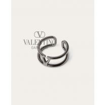 imitation valentino canada stores Vlogo Signature Metal Ring for Man in Ruthenium