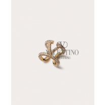 Buy replica Valentino toronto Vlogo Signature Ring In Metal And Swarovski® Crystals for Woman in Gold