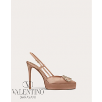 imitation valentino canada stores Vlogo Signature Satin Slingback Platform Pump 120mm for Woman in Rose Cannelle