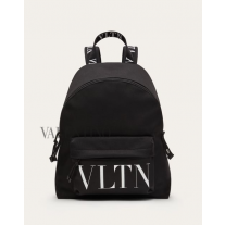 Knock off valentino canada store Vltn Nylon Backpack for Man in Black/white
