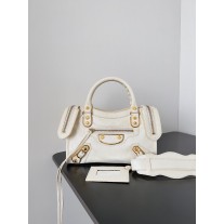 Balenciaga Mini Classic City Bag Lambskin White